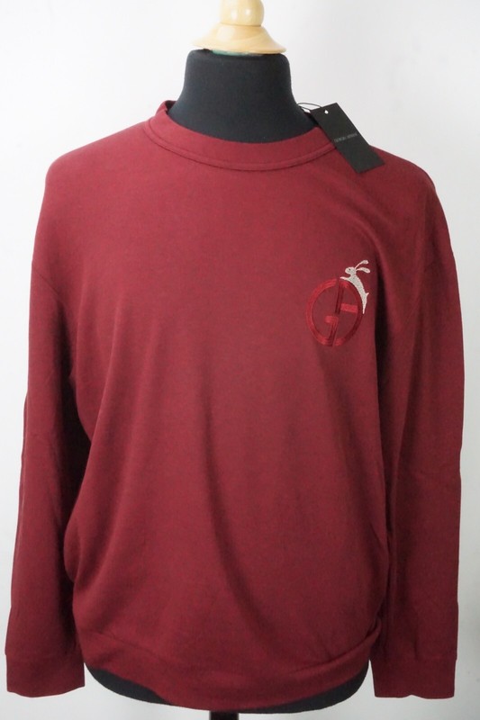 Giorgio Armani Black Label Red Cashmere Blend Rabbit Lunar