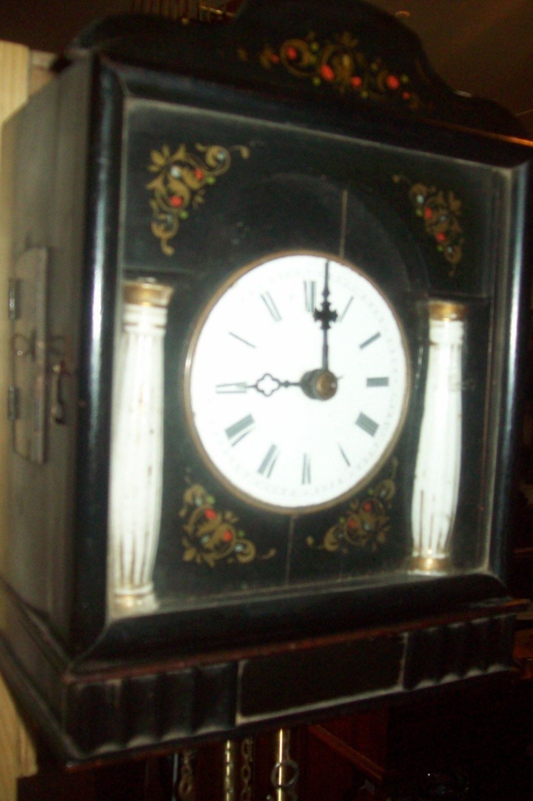 Antique  Beautiful GERMAN     Wall Clock WORKING CONDITION