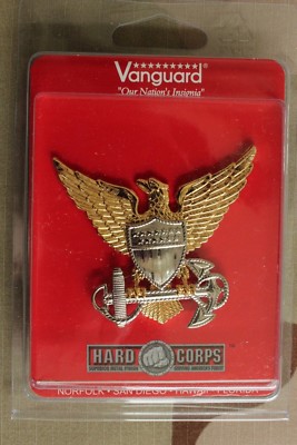 USCG US COAST GUARD FULL SIZE ALL O1 - O10 OFFICER RANKS COMBINATION CAP BADGE