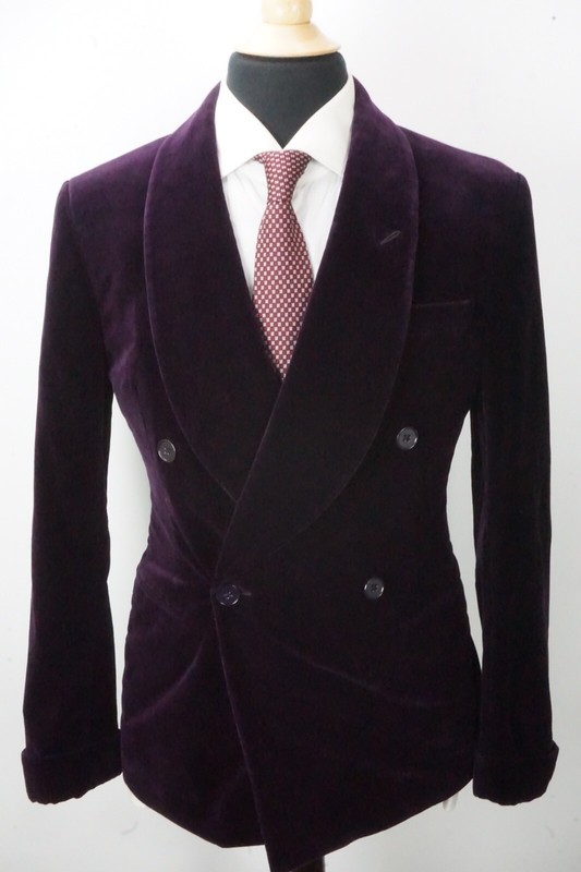 Ralph Lauren Purple Label RLPL Purple Velvet Kent Shawl Ralph Lauren Purple Label RLPL Purple Velvet Kent Shawl