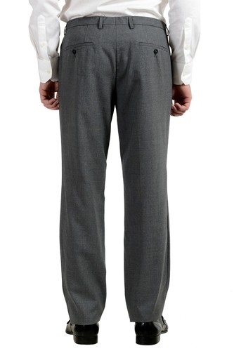 Pre-owned Hugo Boss "jets4/lenon1" Men's 100% Wool Gray Two Button Suit