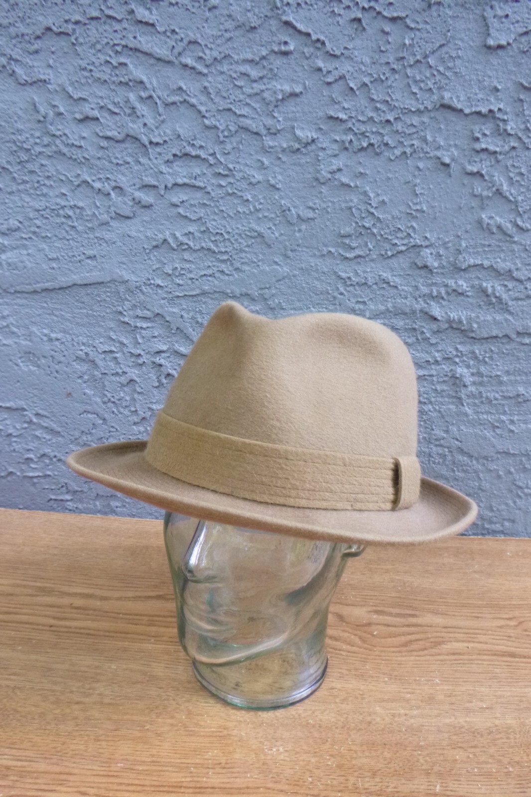 50sヴィンテージ USA製 フェドラハット 58cm ブラック ワイドブリム