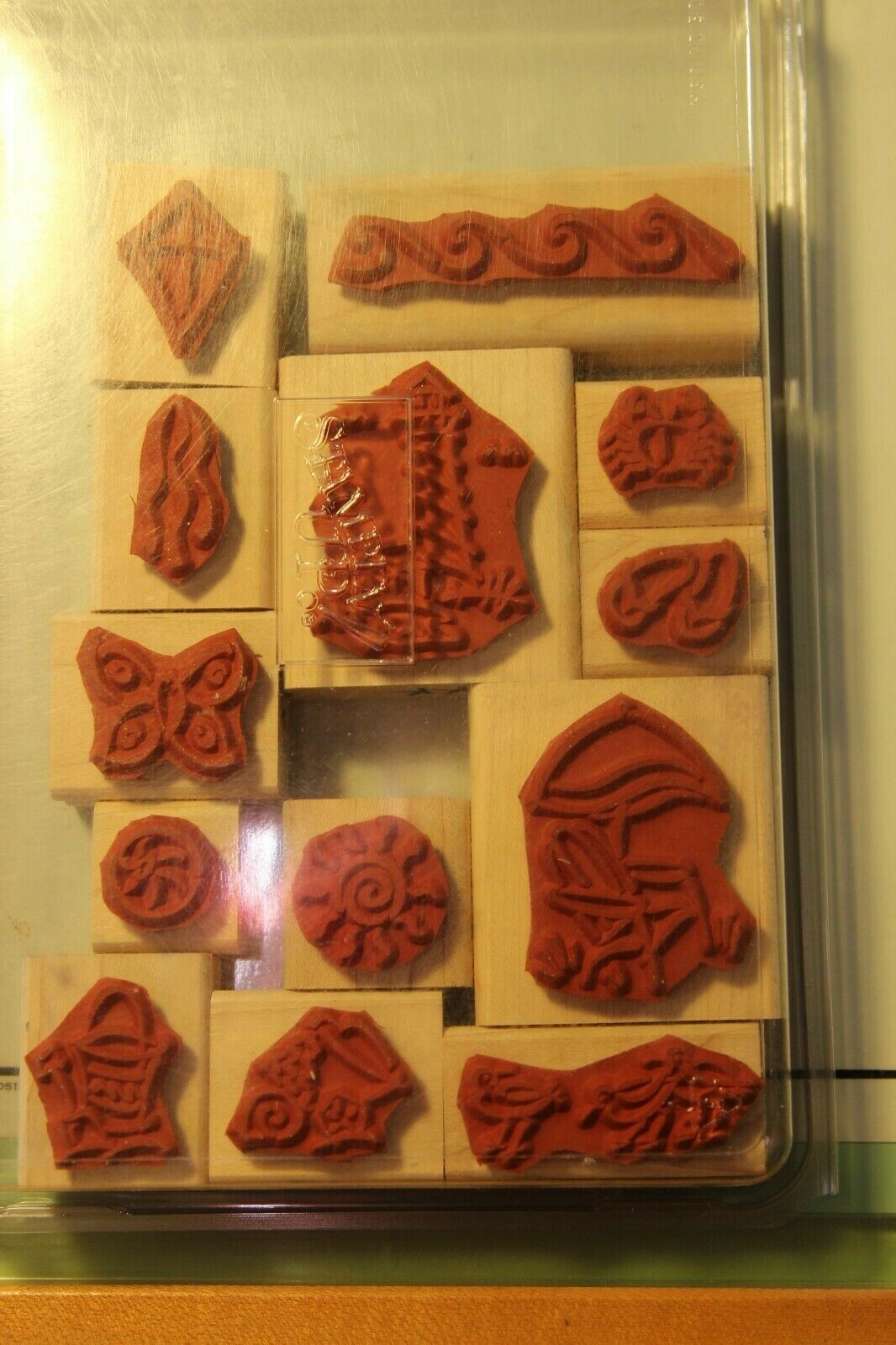 STAMPIN UP ON THE BEACH LIGHTHOUSE CRAB RUBBER STAMPS SET OF 13 WOOD