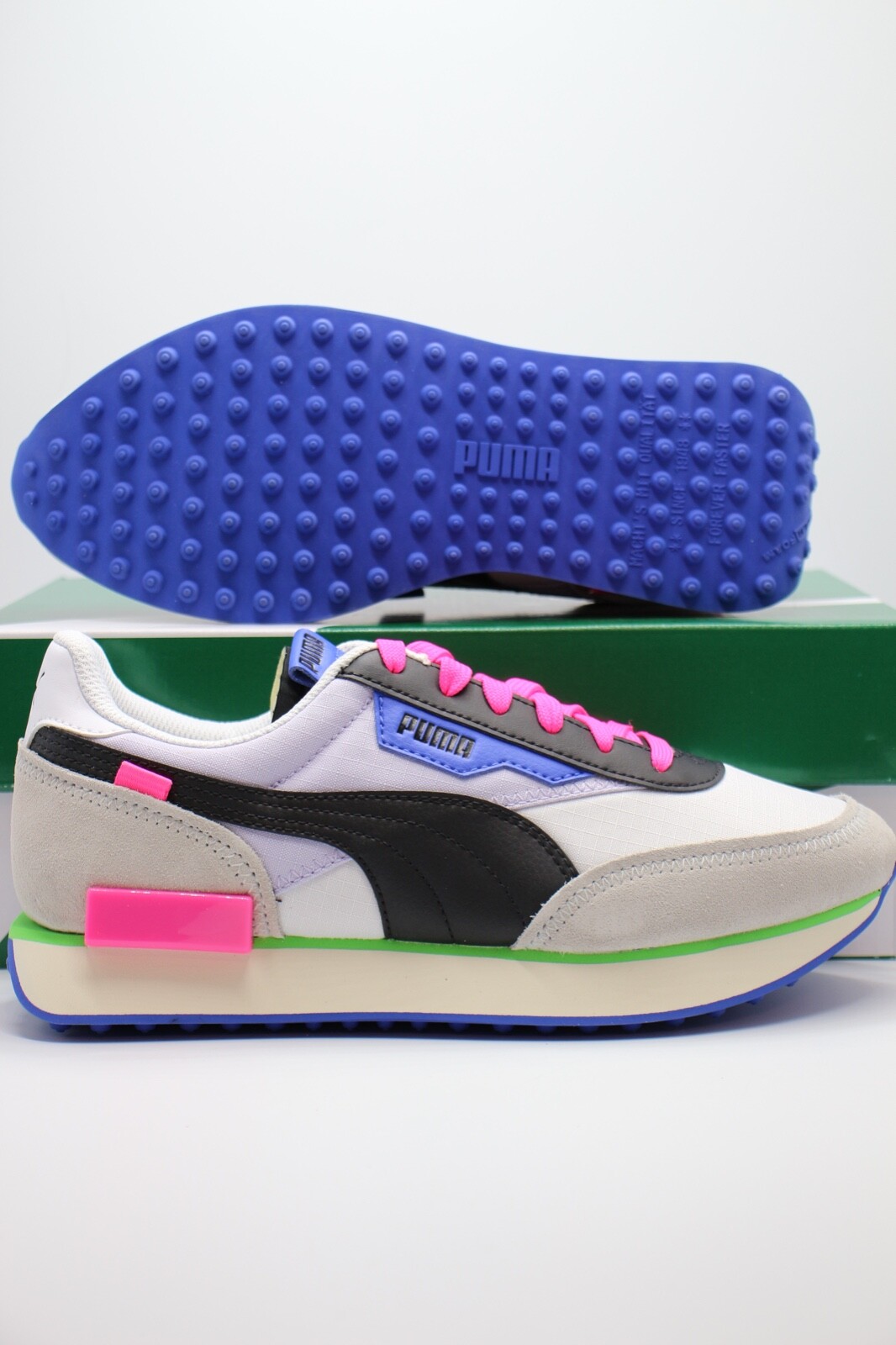 Puma Future Rider Play On Gray Violet White Lace Up Shoes 373792 07 Womens Size 10 890 154515925898