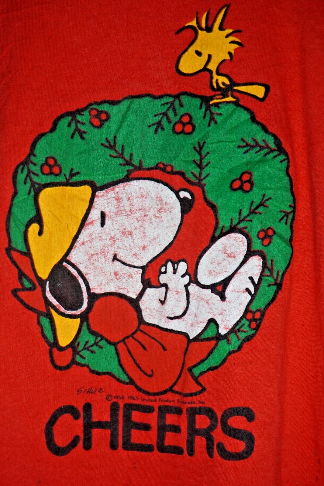 Vintage 60s Peanuts Snoopy Charlie Brown Christmas T Shirt