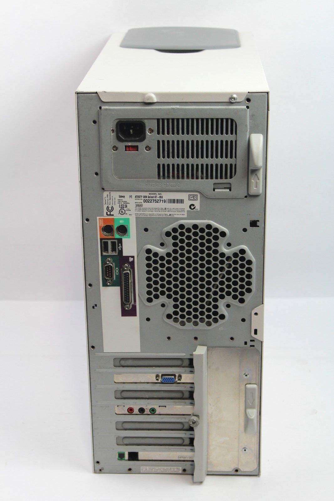 Vintage Gateway K7 Tower PC AMD Athlon 1GHz CPU 64MB RAM 10GB HDD