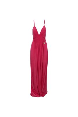 Pre-owned Elisabetta Franchi Ab43032e2 560 Kleid S4.ap1697 In Fuxia