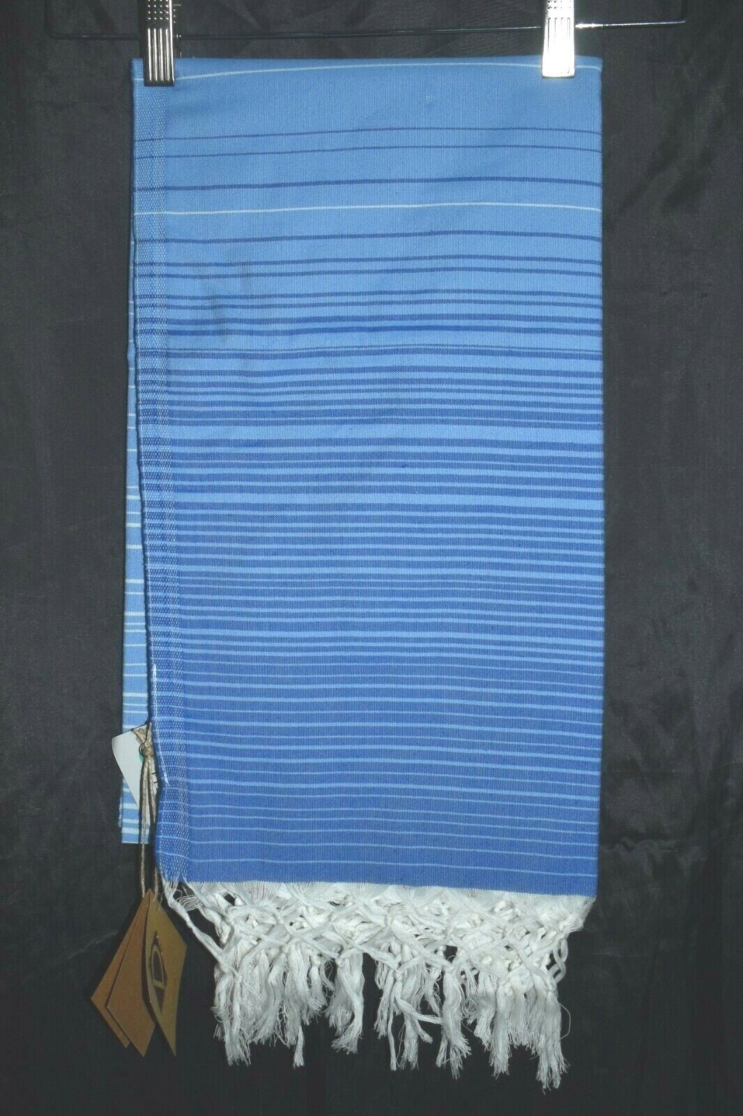 BULDAN'S Havana Peshtemal Beach Towel Blue Cotton Tencel Turkey 100cm /180cm NEW