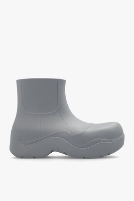 Pre-owned Bottega Veneta 'puddle' Rain Boots In Silver