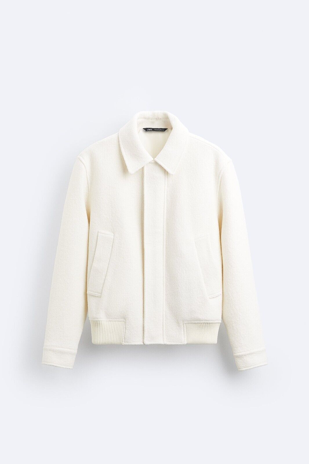 New Zara Boucle Textured Jacket Wool Blend S White 3286/507 New Zara Boucle Textured Jacket Wool Blend S White 3286/507