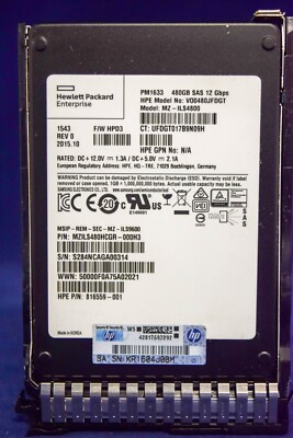 NEW 816562-B21 HPE 480GB 12G SAS READ INTENSIVE-3 SFF 2.5-IN SC SSD 817047-001
