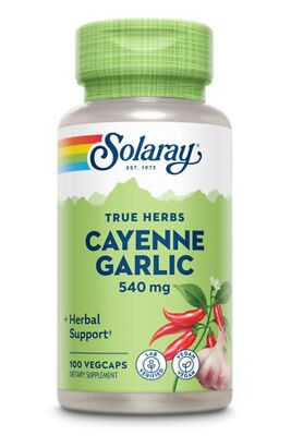 Solaray Cayenne Garlic 540 мг 100 растительных капсул