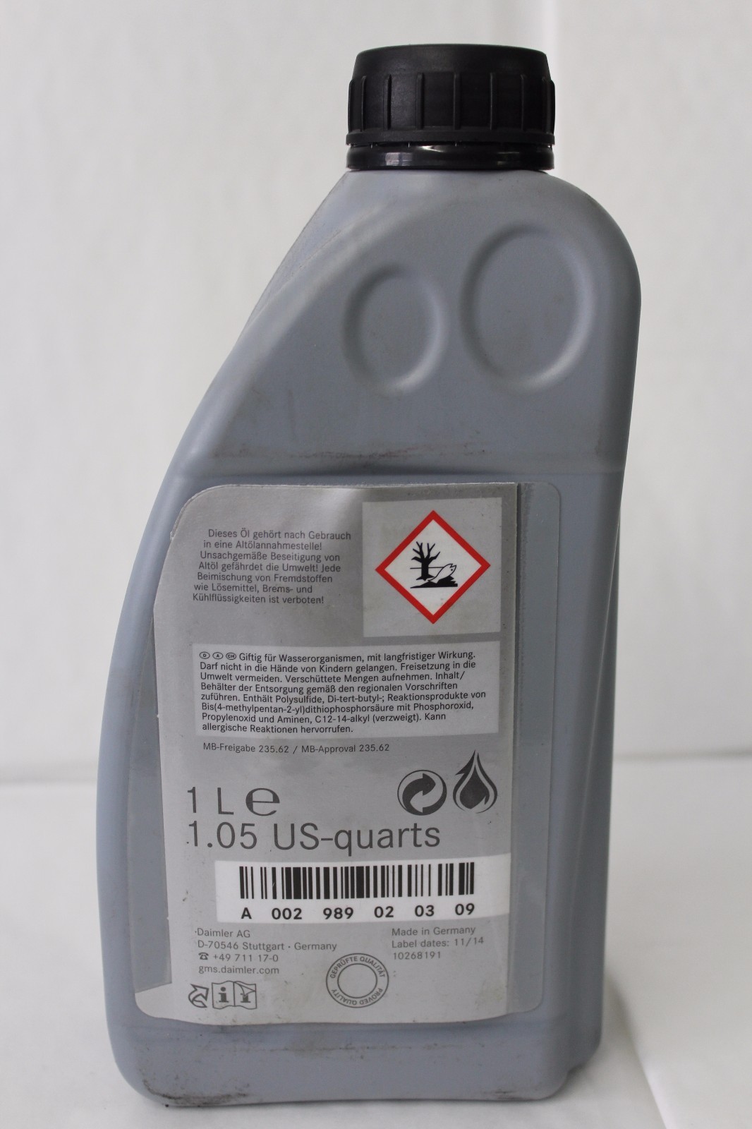 New Genuine Mercedes Benz W176 A45 Amg Rear Axle Differential Oil A002989020309 Ebay