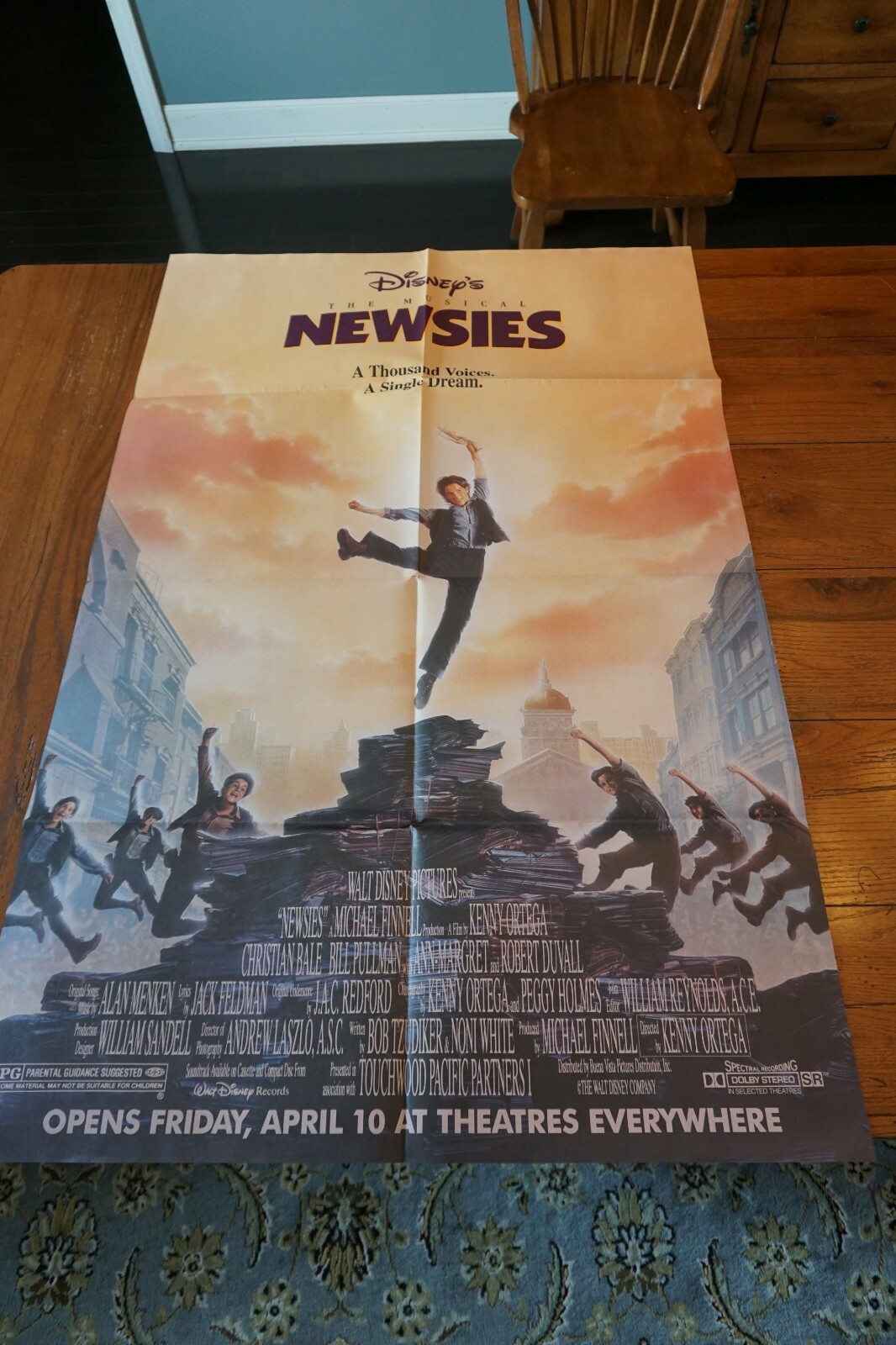 Newsies Original One Sheet Movie Poster Folded 30x45 Ebay