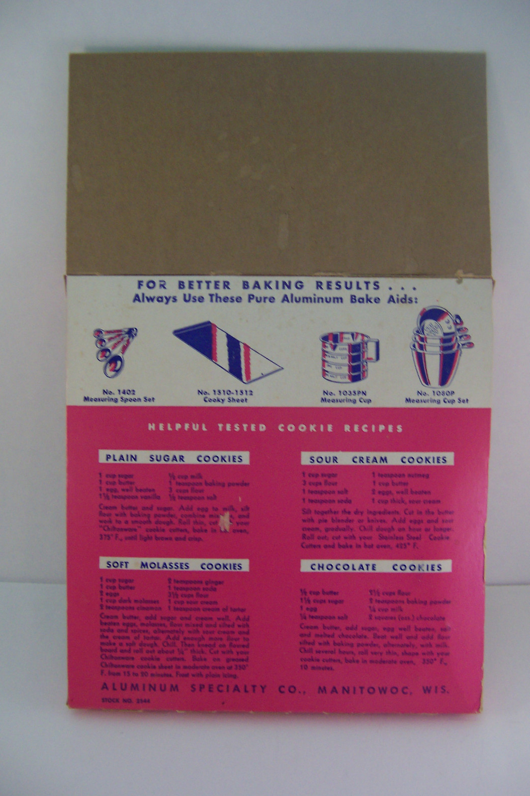 Vintage Chilton Ware Stainless Steel Holiday Cookie Cutters Box & Recipes