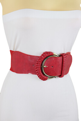Ceinture large rouge clearance femme