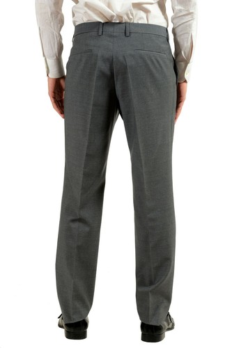 Pre-owned Hugo Boss "halsey2/merrill2" Men's 100% Wool Gray Two Button Suit