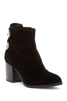 Alberto Fermani Tortora Black Leather Boots Ankle Booties 40.5 10.5 US $465 New