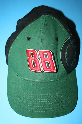 Nascar Dale Earnhardt Jr. #88 Flex Fit Green Baseball Cap Hat - Chase Authentics