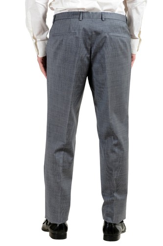 Pre-owned Hugo Boss "c-jeffery/c-simmons" Men's 100% Wool Gray Two Button Suit