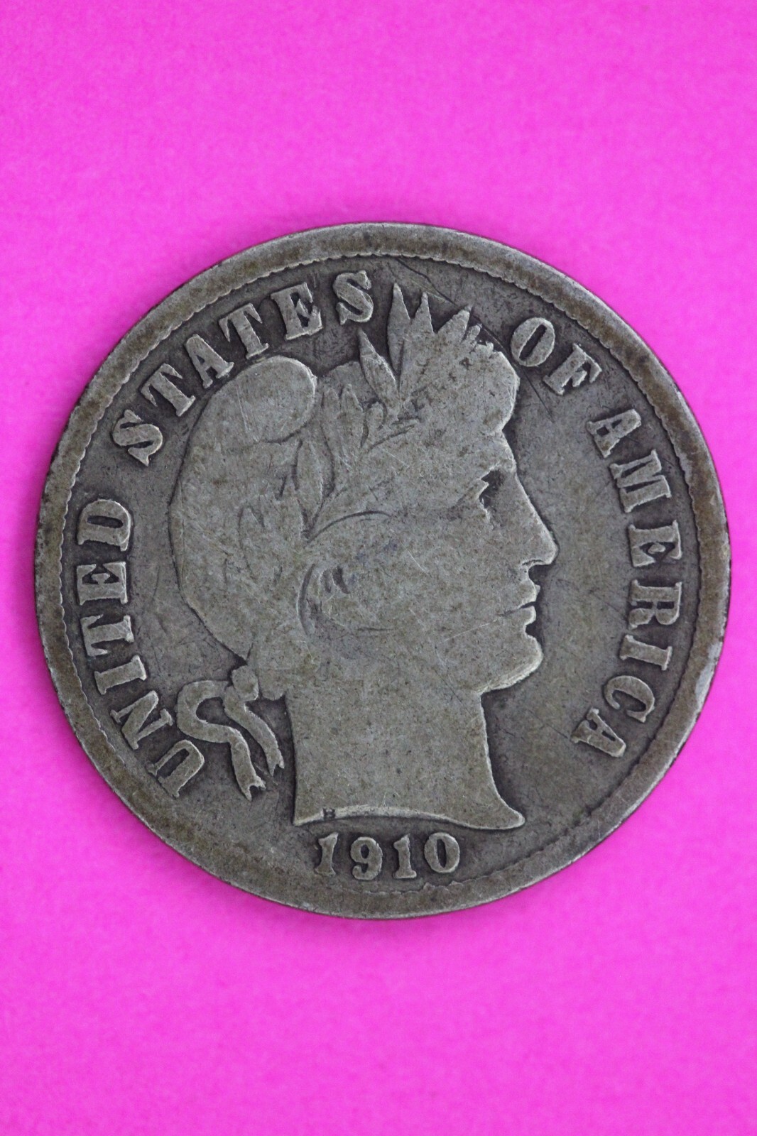 1910 S Barber Liberty Dime Silver Coin Semi Key Date Guaranteed Authentic 1292