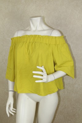RACHEL Rachel Roy New Womens Off-The-Shoulder Top Chartreuse Size XS NWT _ B9D3