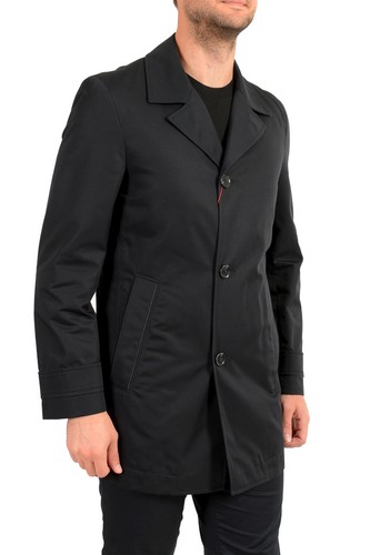 Pre-owned Hugo Boss Men's "midais1941" Black Button Down Jacket Coat