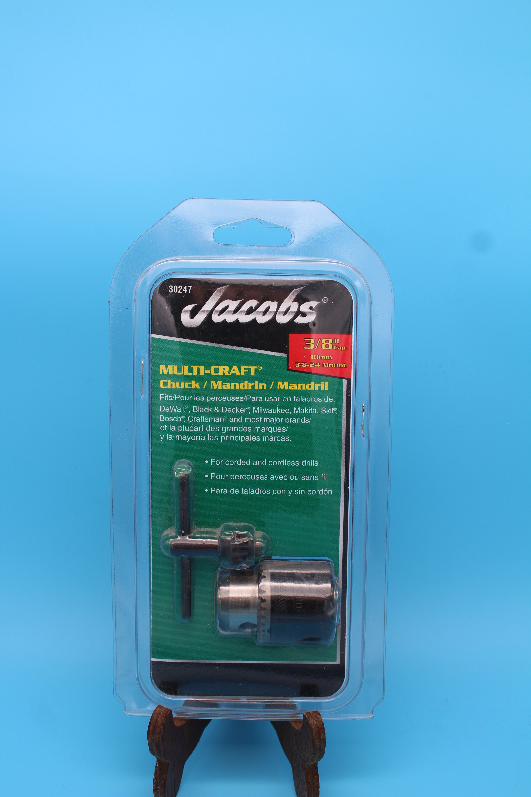 Jacobs 30247 Multi-Craft Drill Chuck Keyed Steel 3/8