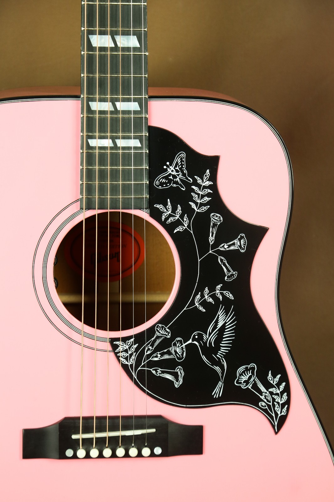 Gibson Hummingbird Pink Rare Acoustic Guitar