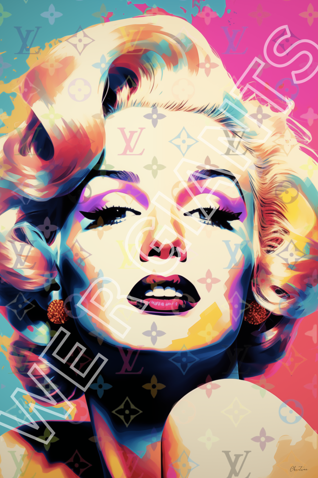 DEATH NYC MD48 ポップアート 限定品 Marilyn Monroe 🔥Death NYC Large Framed 16x20in Pop Art Hand Signed MARILYN