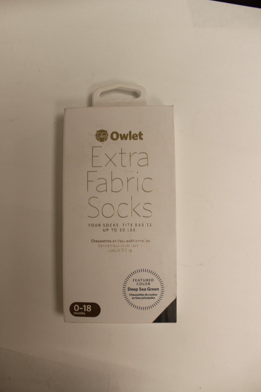 Owlet Extra Fabric Sock Deep Sea Green Four Socks, Fits Babies Up To 30lbs - New