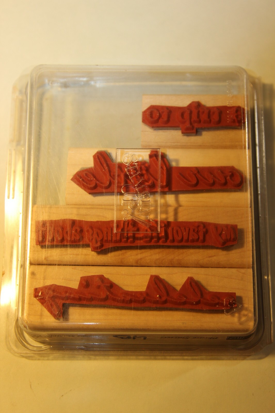 Stampin Up Phrase Starters Set Of 4 Wood Mount Stamps great for scrapbooking
