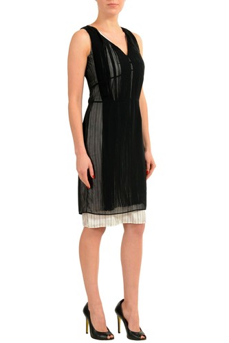 MARTIN MAISON MARGIELA 1 DAMEN MEHRLAGIG FRANSEN ÄRMELLOS COCKTAILKLEID GRÖSSE XS S
