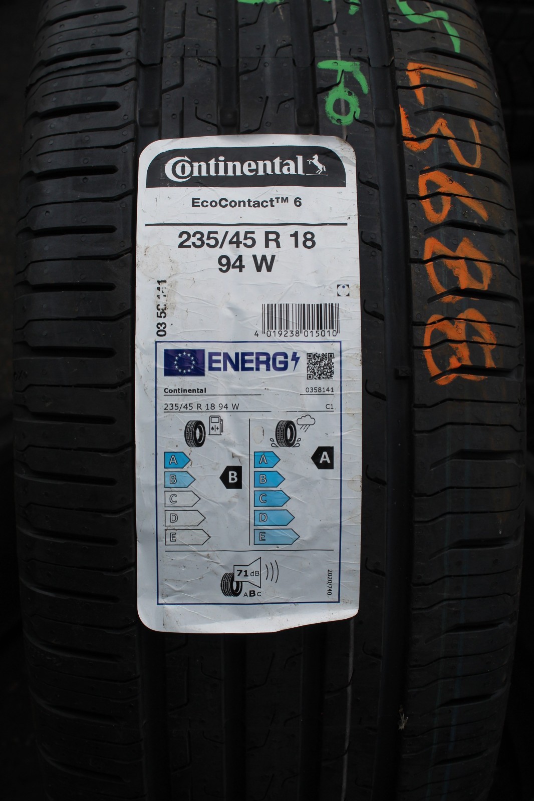 New 235 45 18 Continental, EC 6, 94W, x1 Single (F1_tyres) FO L3688