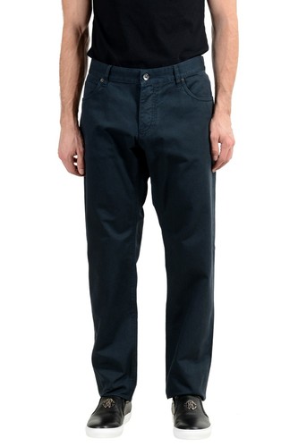 Pre-owned Dolce & Gabbana Navy Men's Straight Leg Jeans Us 40 It 56 In Blue