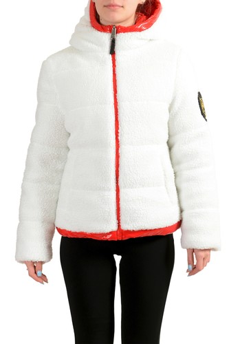 PLEIN SPORT PLEIN SPORT DAMEN ROT MIT KAPUZE WENDBAR LOGO AUFDRUCK REISSVERSCHLUSS PARKAJACKE