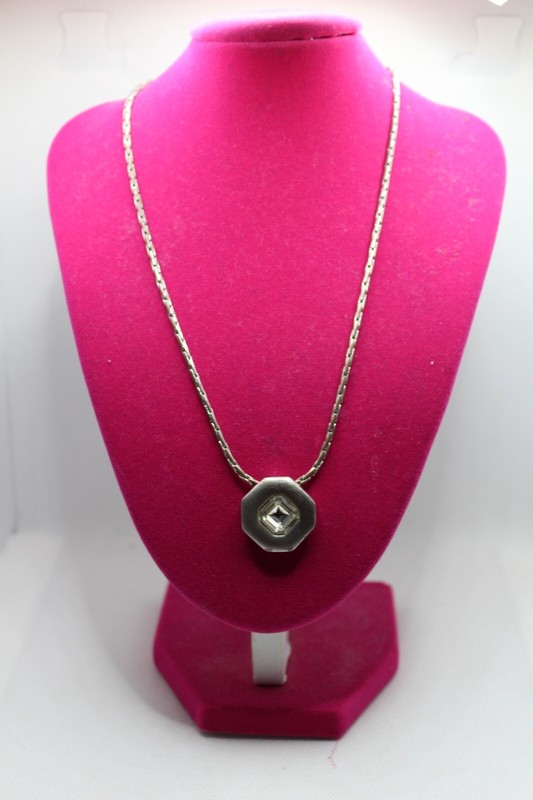 Bijou Ancien Collier Monet Classique NÅUd D'Ã©TernitÃ© ChaÃ®Ne PlaquÃ© Argent