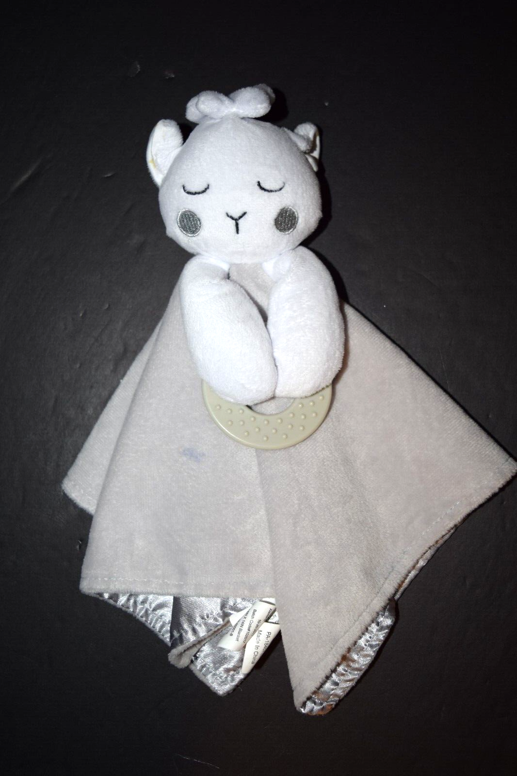 13.5" Sq Gray White Teether