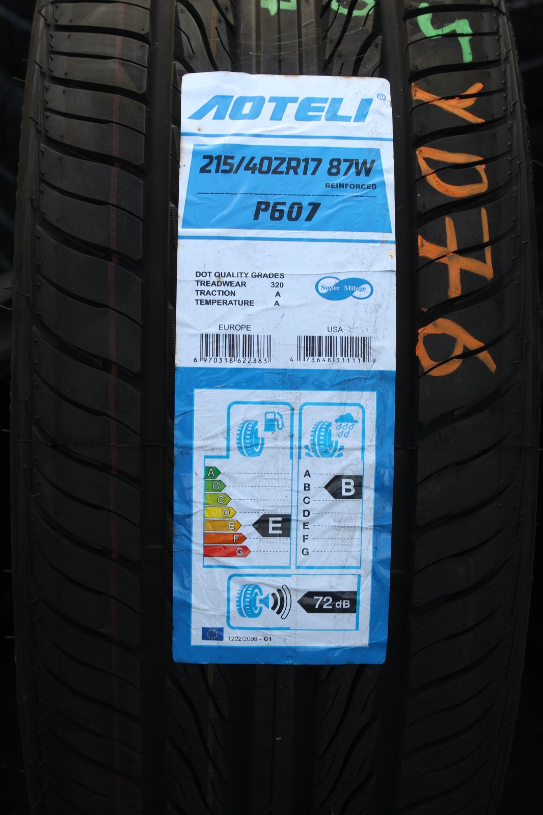 New 215 40 17 Aoteli, P607, M+S, 87W, x1 Single Tyre (F1_tyres) YD076