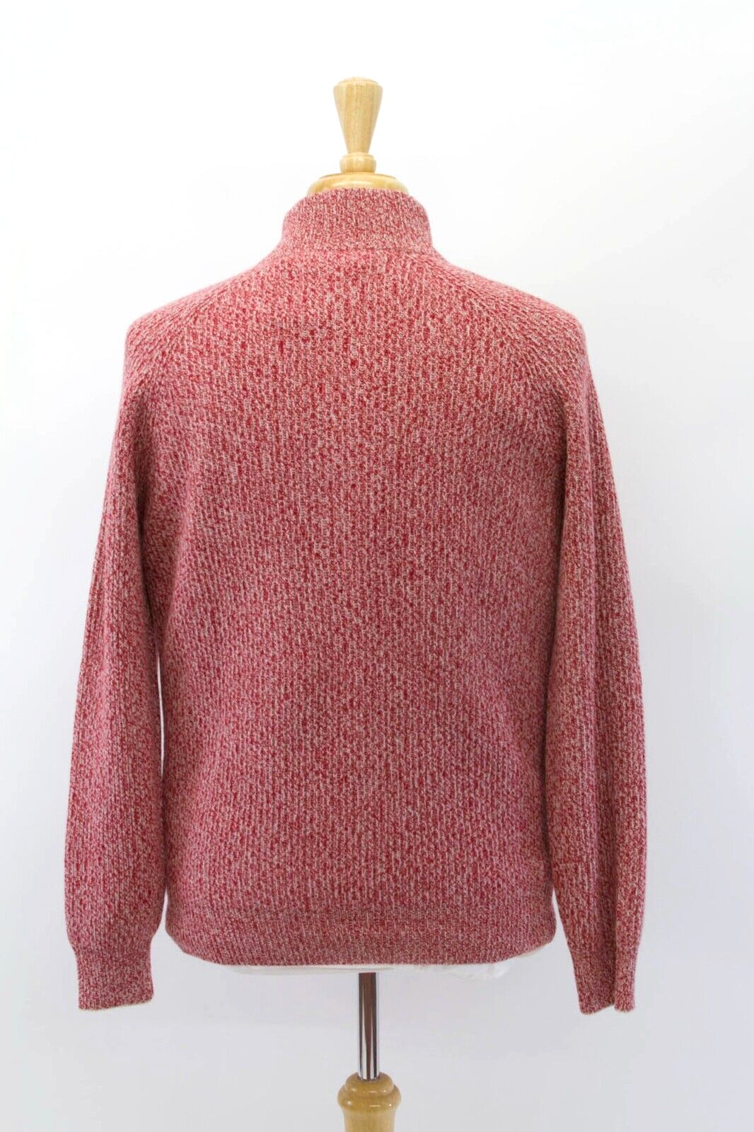 Pre-owned Brunello Cucinelli $3100  Cashmere Blend Chunky Henley Sweater 50/ 40us A232 In Red