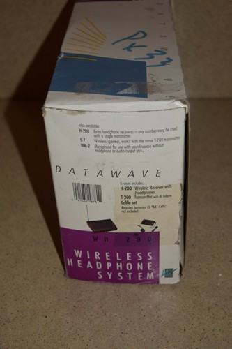 <RT> DATAWAVE WH-200 WIRELESS HEADPHONE SYSTEM- NEW