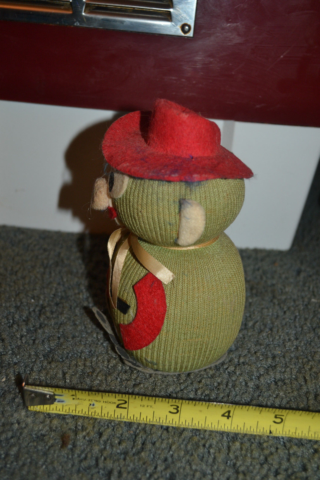 VTG Sewing Pin holder Cushion figurine snowman