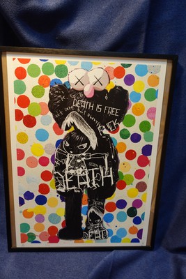 K's Holiday x Hirst Dots Death NYC #AP/100 World Art Printing Framed