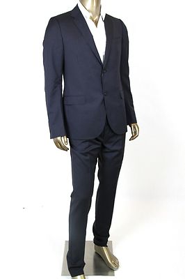 New Authentic Gucci Men s Wool Mohair Navy Striped Suit Blazer