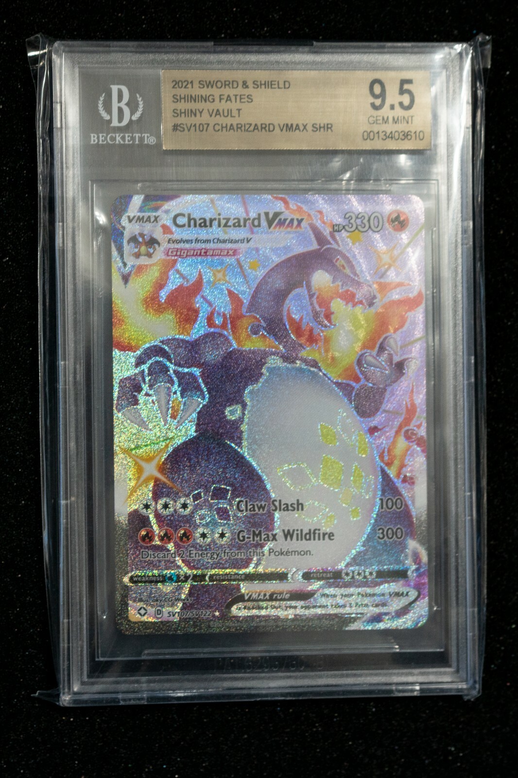 Shiny Charizard Vmax #SV107 BGS 9.5 Shining Fates Gem Mint Shiny Charizard Vmax #SV107 BGS 9.5 Shining Fates Gem Mint