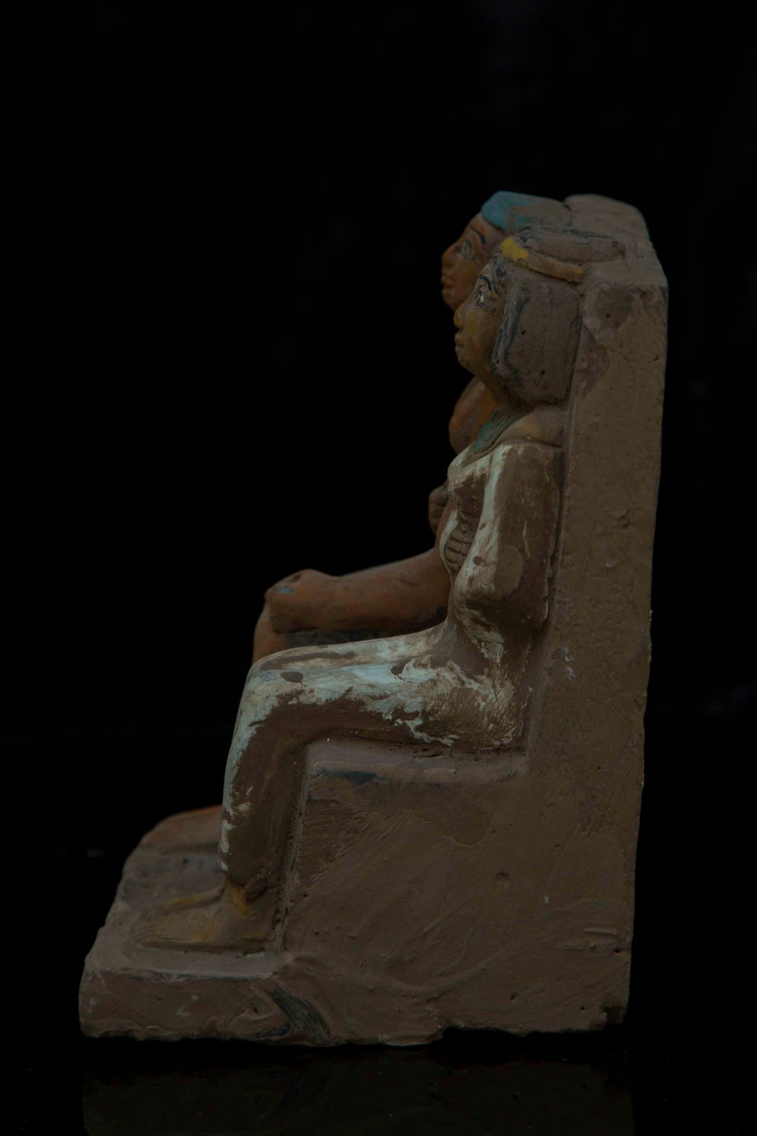 Ancient EGYPT EGYPTIAN ANTIQUES STATUE, of King Amenhotep III and Queen Stone BC