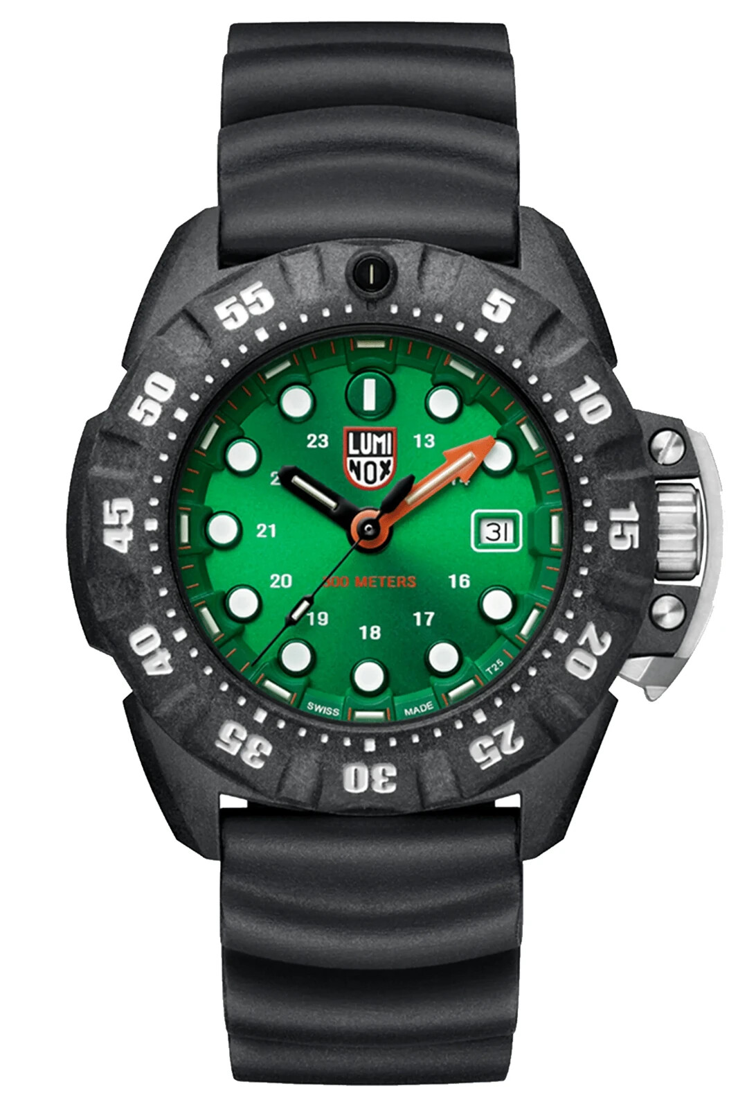 Pre-owned Luminox Deep Dive Swiss Made Quartz Rubber Strap Watch Xs.1567