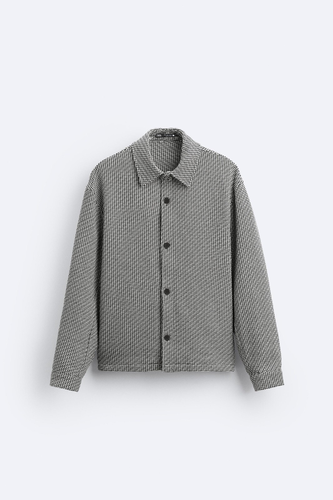 New Zara Geometric Jacquard Overshirt S 6861/250 Shirt