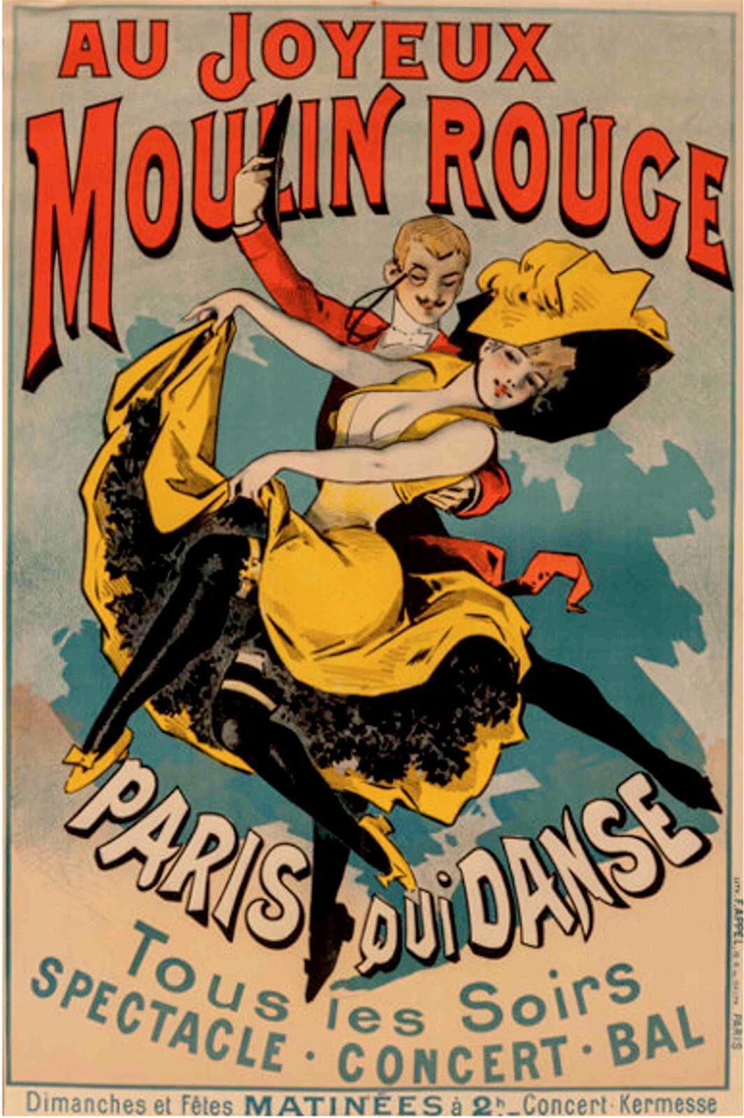 Moulin rouge 1886 Paris Show Girls Poster up to 24 x 36 Vintage