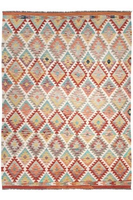 NavaRugs Kelim Teppich 204x146cm Afghan Handgewebt Orientteppich Wolle Kilim Rug